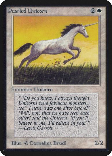 Pearled Unicorn [Alpha Edition] (Heavily Played)
