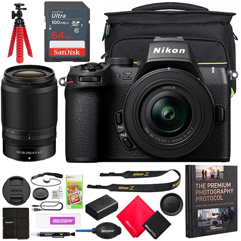 Nikon Z50II Mirrorless Camera + 2 Lens Kit 16-50mm & 50-250mm VR + Accessories Bundle
