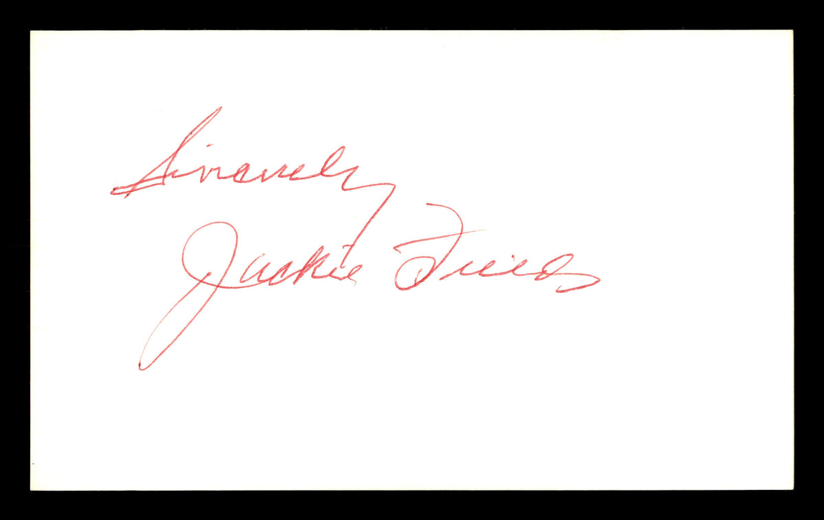 Jackie Fields Autographed 3x5 Index Card Welterweight Champ SKU #179753