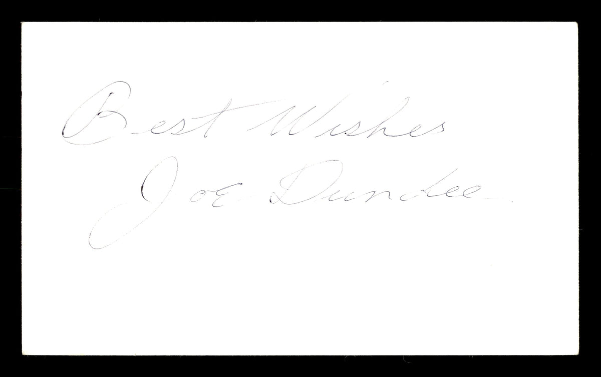 Joe Dundee Autographed 3x5 Index Card Welterweight Champ "Best Wishes" SKU #179755