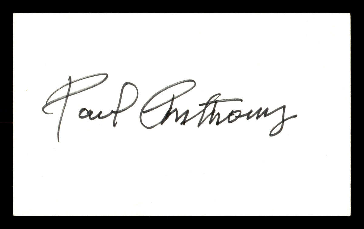 Paul Anthony Autographed 3x5 Index Card Welterweight Boxer SKU #179756