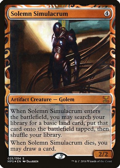Solemn Simulacrum (25) [Masterpiece Series: Kaladesh Inventions] (Moderately Played Foil)