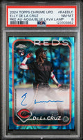 2024 Topps Chrome #RAEDLC Elly De La Cruz Aqua/Blue Lava Lamp /175 PSA 8