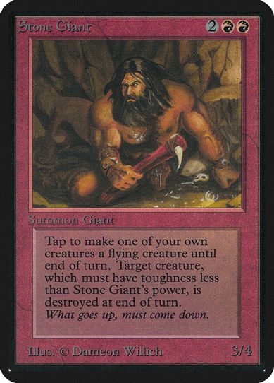 Stone Giant [Alpha Edition] (Moderately Played)