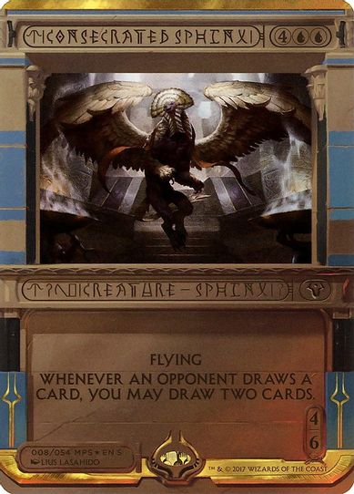 Consecrated Sphinx (8) [Masterpiece Series: Amonkhet Invocations] (Damaged Foil)
