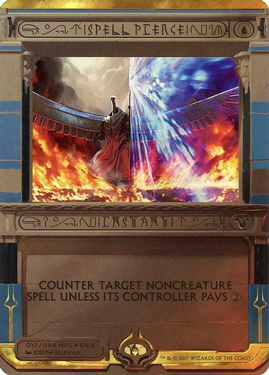 Spell Pierce (17) [Masterpiece Series: Amonkhet Invocations] (Near Mint Foil)
