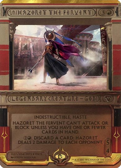 Hazoret the Fervent (27) [Masterpiece Series: Amonkhet Invocations] (Damaged Foil)