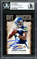 Russell Wilson Autographed 2012 Score Hot Rookies Rookie Card #22 Seattle Seahawks Beckett BAS #13447088