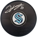Jeremy Lauzon Autographed Official Seattle Kraken Logo Hockey Puck Fanatics Holo Stock #200857