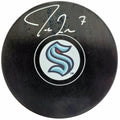 Jordan Eberle Autographed Official Seattle Kraken Logo Hockey Puck Fanatics Holo Stock #200454