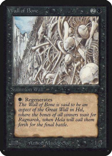 Wall of Bone [Alpha Edition] (Lightly Played)