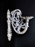 Ornate Cast Iron Plant Lamp Bracket, Vintage Wall Mount Garden Plant Holder E,