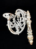 Ornate Cast Iron Plant Lamp Bracket, Vintage Wall Mount Garden Plant Holder A,