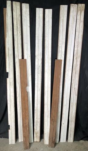 10 Reclaimed Wainscoting Bead Board Pieces, Architectural Salvage Vintage A64