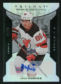 2019 Upper Deck Trilogy 116 Jack Hughes Rookie Premieres Rookie /999 New Jersey Devils Auto