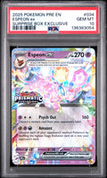 [PSA 10 - GEM MT] ESPEON ex #034 - Surprise Box Exclusive - Prismatic Evolutions (2025)