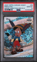 2025 Topps Chrome Disney Image Variation-Speckle Pinocchio #85 /265 PSA 10