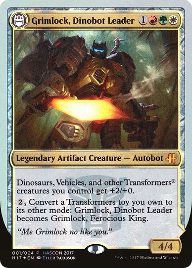Grimlock, Dinobot Leader // Grimlock, Ferocious King (1) [Media Promos] (Near Mint Foil)