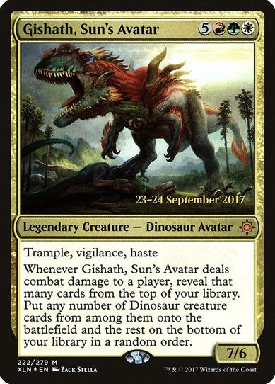 Gishath, Sun's Avatar (222) [Prerelease Cards] (Near Mint Foil)