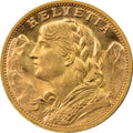 Swiss 20 Francs Gold Helvetia Coin AU Random Year