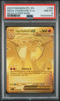 2025 Pokemon Mega Evolution Phantasmal Flames Mega Hyper Rare Mega Charizard X Ex #130 PSA 8