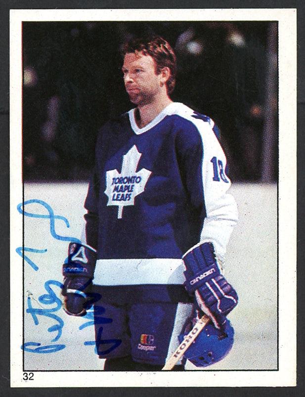 Peter Ihnacak Autographed 1983-84 Topps Sticker Rookie Card #32 Toronto Maple Leafs SKU #154099