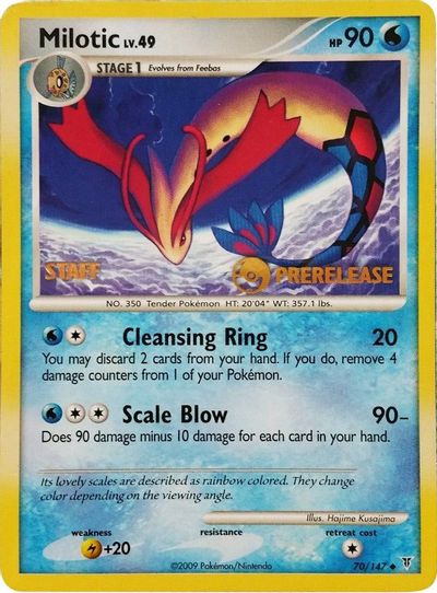 Milotic (Staff Prerelease Promo) (70) [Nintendo Promos] (Lightly Played)