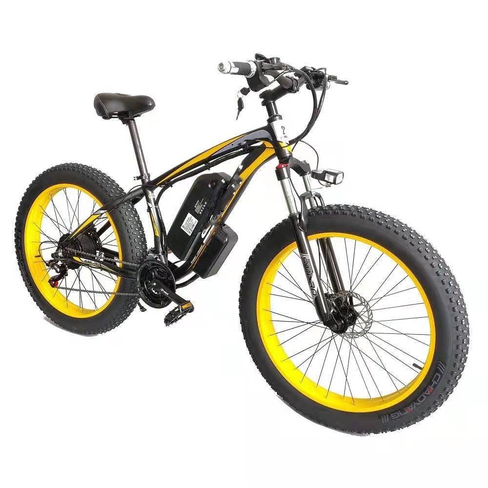 Electric Bicycle Lithium Tram Snow Electric Mountain Bike 21 Speed (Blue / EU)