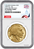 2026-W 1 oz Proof Gold Buffalo FDI 250 Liberty Bell NGC PF70 (1776-2026) Congress