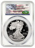 2026 W Silver Eagle Liberty Bell Flag 250 Privy FDD CAC PR70 (1776–2026)