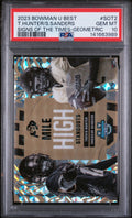 2023 Bowman University Best Signs of the Times Geometric T.Hunter/S.Sanders #SOT2 PSA 10