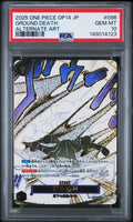 2025 One Piece the Azure Sea's Seven Japanese Alternate Art Ground Death #OP14-096 PSA 10