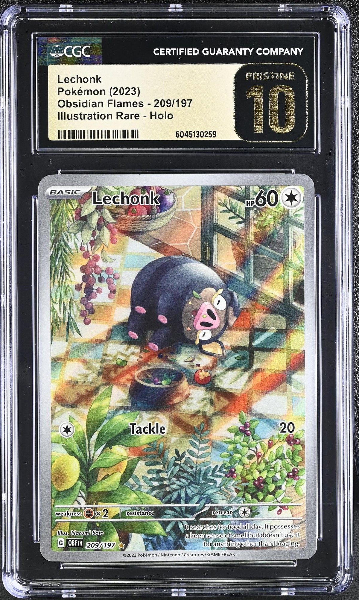 2023 Obsidian Flames #209/197 Lechonk Illustration Rare - Holo CGC 10