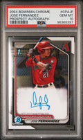 2024 Bowman Chrome Prospect Autograph Jose Fernandez #CPAJF PSA 10