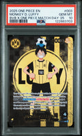 2025 One Piece X Bvb Collaboration Promo Match Day '25 Monkey D Luffy #ST13-003 PSA 10