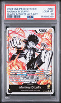 2024 One Piece Starter Deck 13 the Three Brothers Ultra Deck Black and White Alternate Art Monkey D. Luffy #ST13003 PSA 10