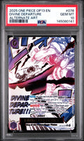 2025 One Piece Carrying On His Will Alternate Art Divine Departure #OP13076 PSA 10