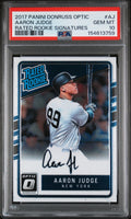 2017 Donruss Optic Rated Rookie Signature Aaron Judge #RRSAJ PSA 10