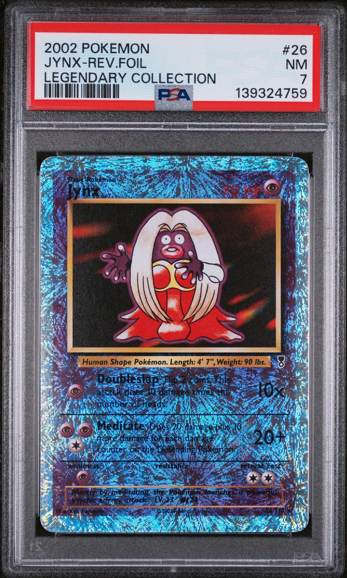 2002 Pokemon Legendary Collection Reverse Foil Jynx #26 PSA 7
