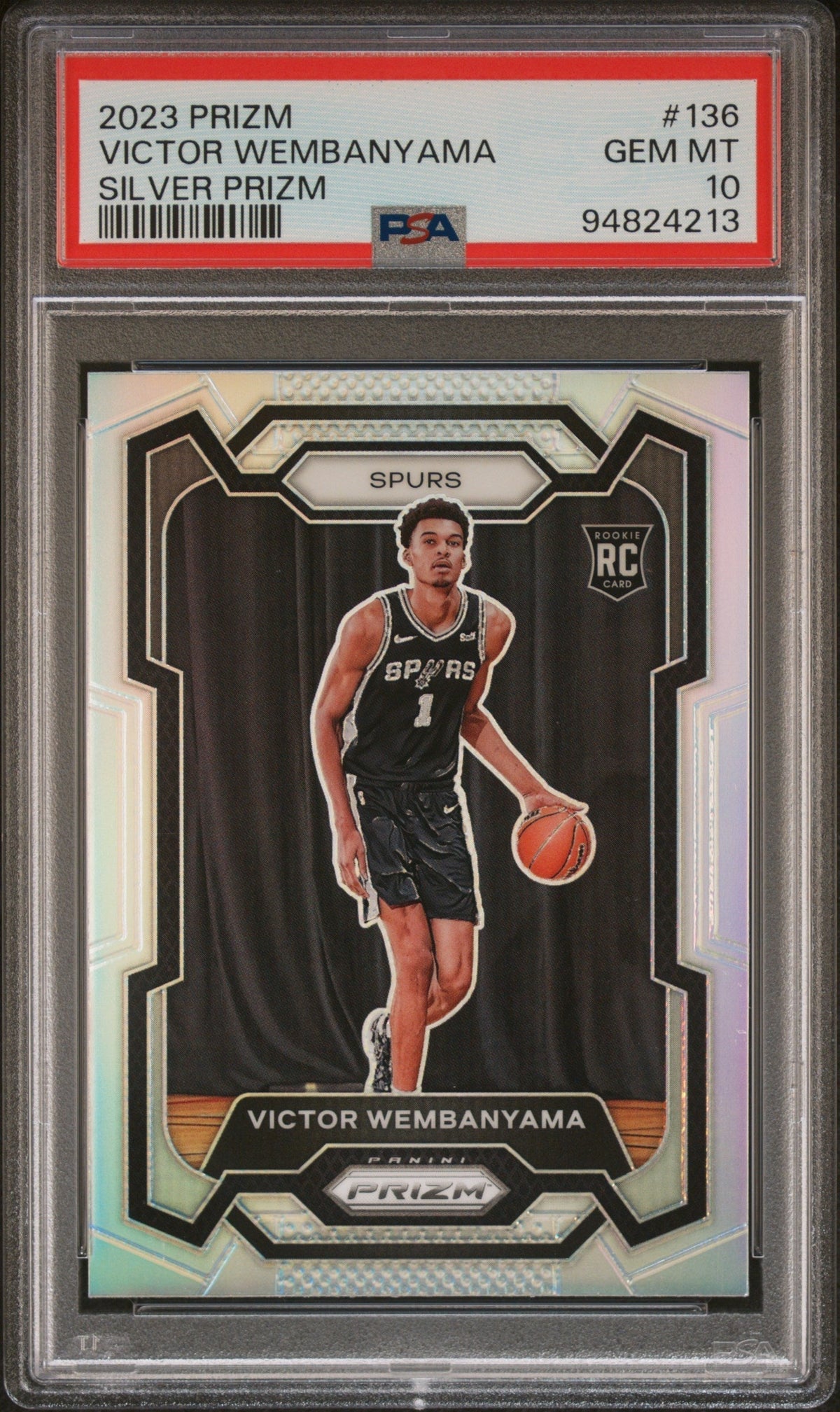 2023 Panini Prizm Silver Prizm Victor Wembanyama #136 PSA 10