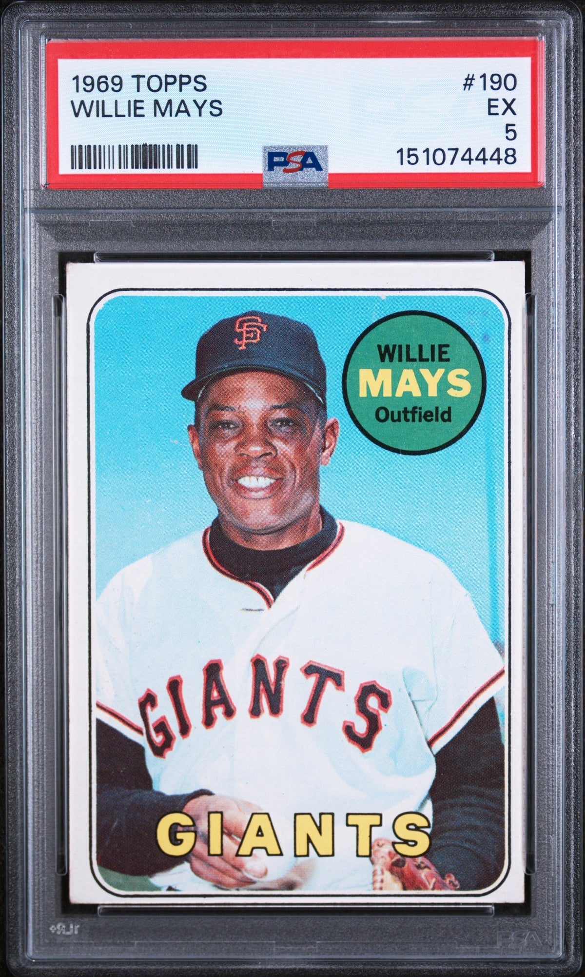 1969 Topps Willie Mays #190 PSA 5