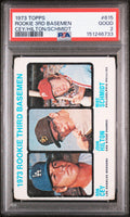 1973 Topps Rookie 3rd Basemen John Hilton/Mike Schmidt/Ron Cey #615 PSA 2