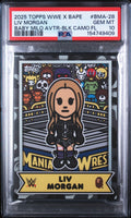 2025 Topps WWE X Bape Baby Milo Avatar Baby Milo Avtr-Blk Camo Fl Liv Morgan #BMA-28 10/10 PSA 10