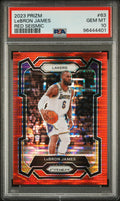 2023 Panini Prizm Red Seismic LeBron James #63 /299 PSA 10