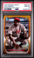 2023 Bowman Draft Chrome Retrofractor Gold Refractor Josh Gibson #BDC202 /50 PSA 10