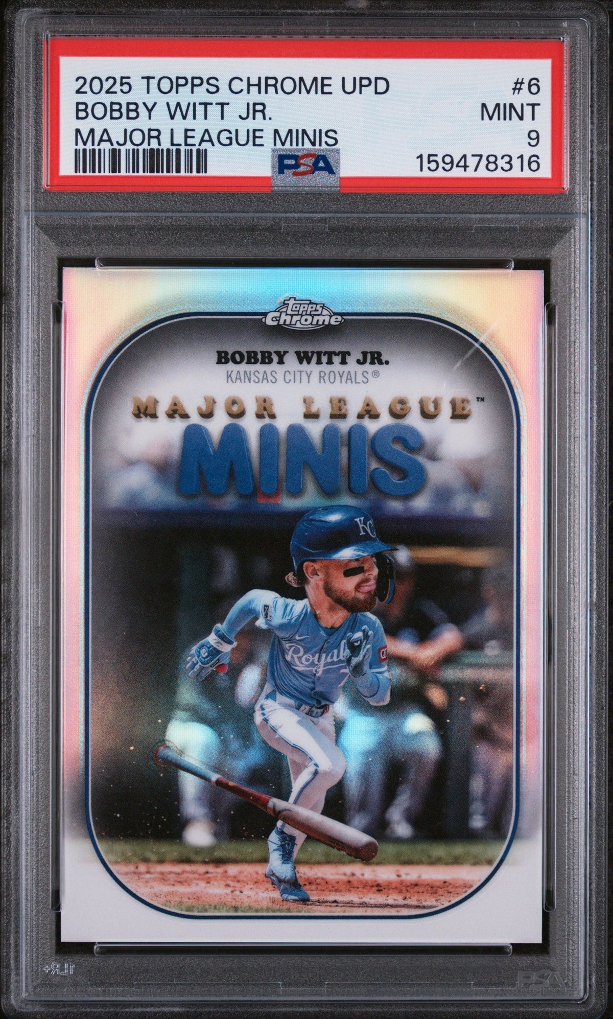 2025 Topps Chrome Update Bobby Witt Jr. #MM-6 PSA 9