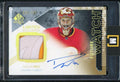 2022 Upper Deck SP Authentic 111 Dustin Wolf Future Watch Limited Auto Patch /100 Calgary Flames