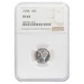 1938 Mercury Proof Dime PF65 NGC
