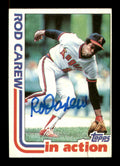 Rod Carew Autographed 1982 Topps In Action Card #501 California Angels SKU #186600