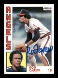 Rod Carew Autographed 1984 Topps Nestle Card #600 California Angels SKU #186668